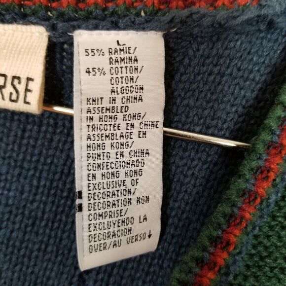 Crazy Horse Women Embroidered Embellished Vest Cardigan Sz L Boho Y2K Button Up - Picture 4 of 4